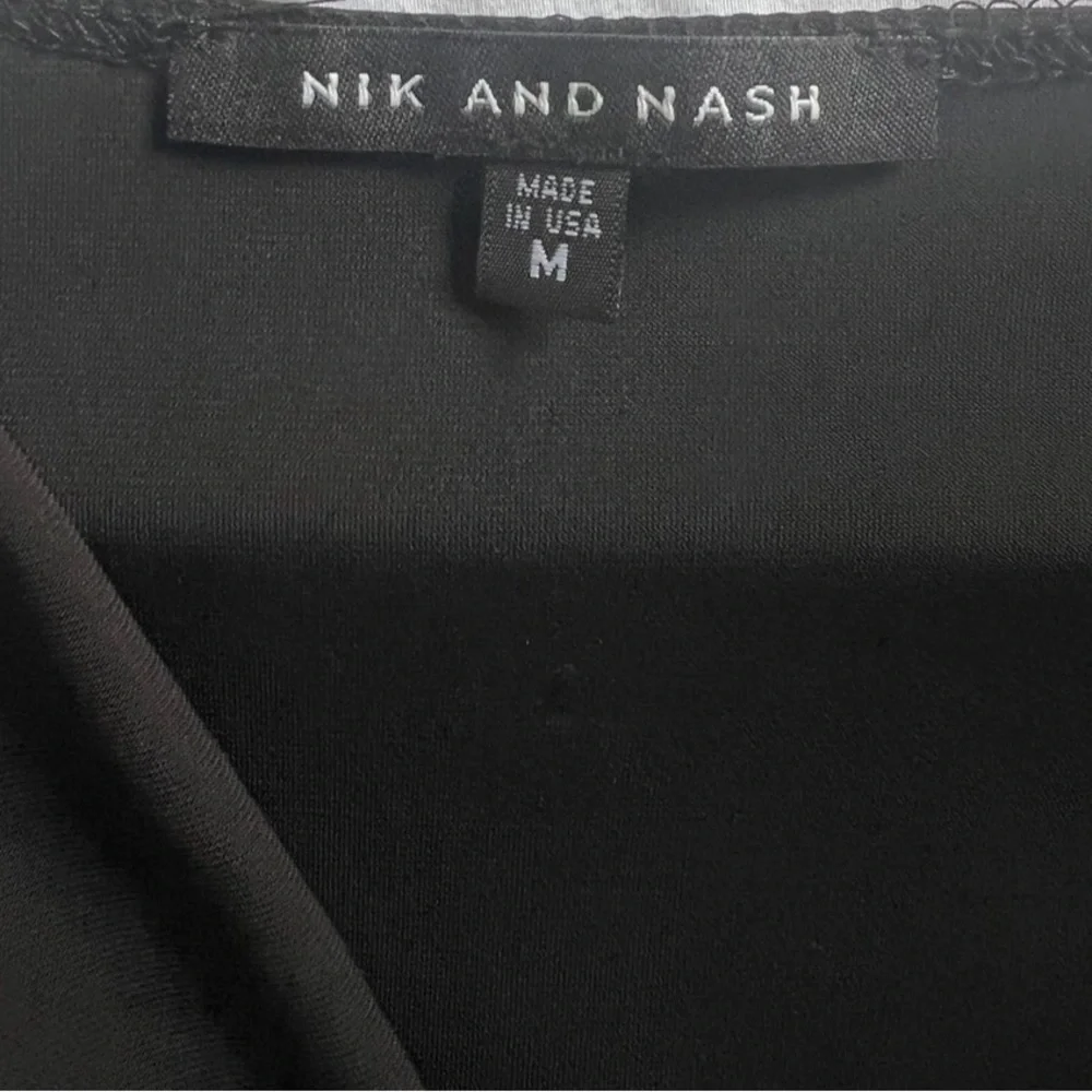 Nick & Nash Sleeveless Black Faux Wrap Dress Size Medium - Picture 6 of 7